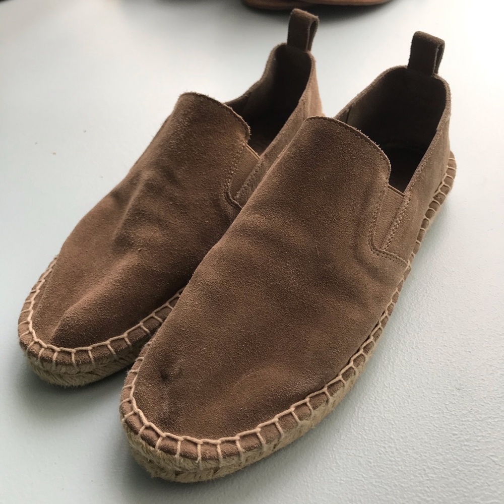 Vince Robin espadrille tan/ grey suede size 5